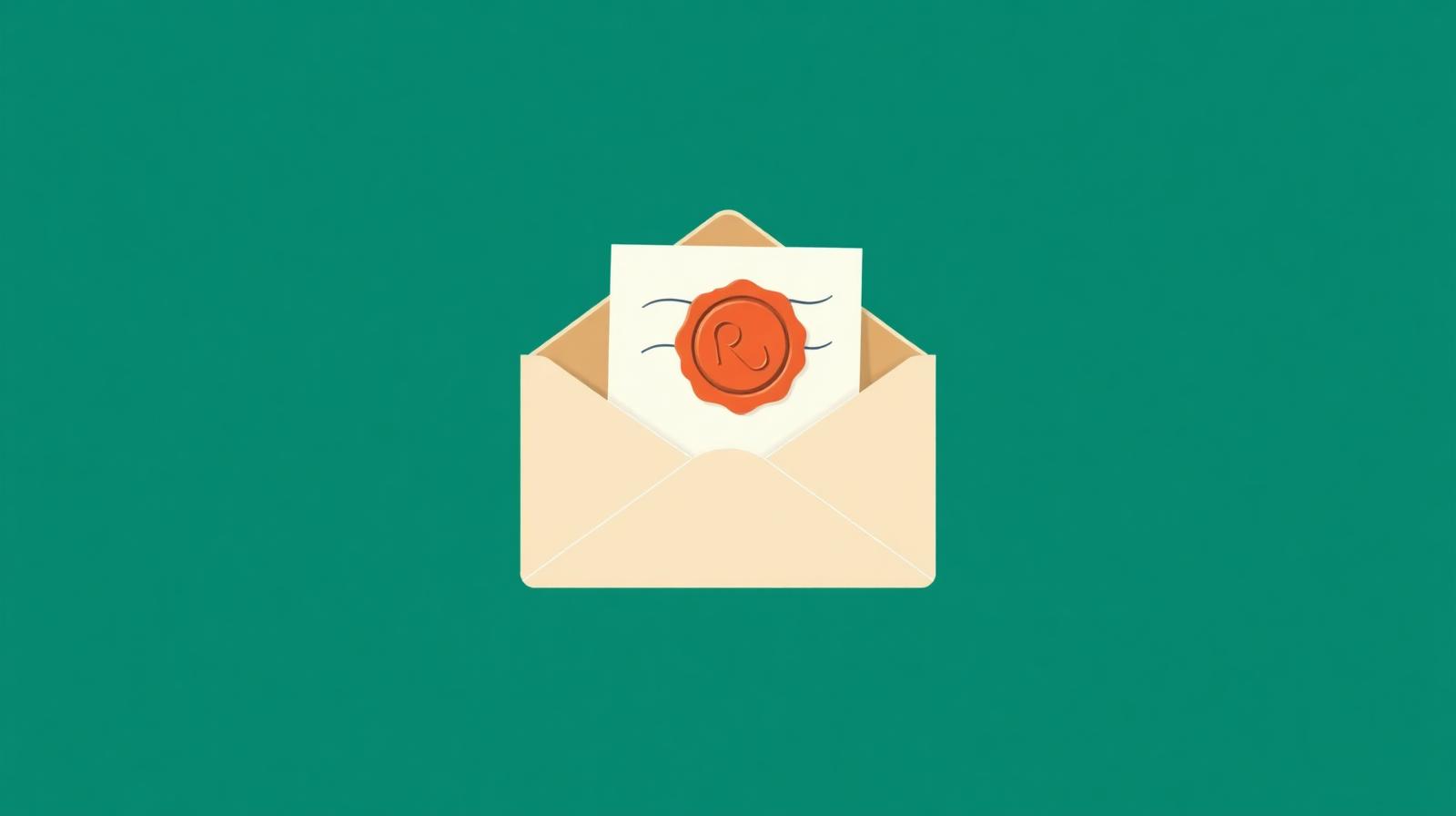 Sealed envelope with a recommendation letter
