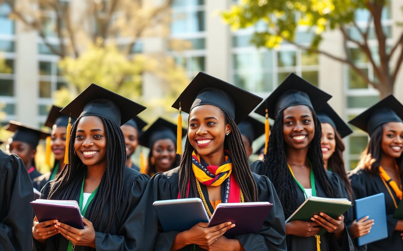 African teacher leading a classroom of engaged students