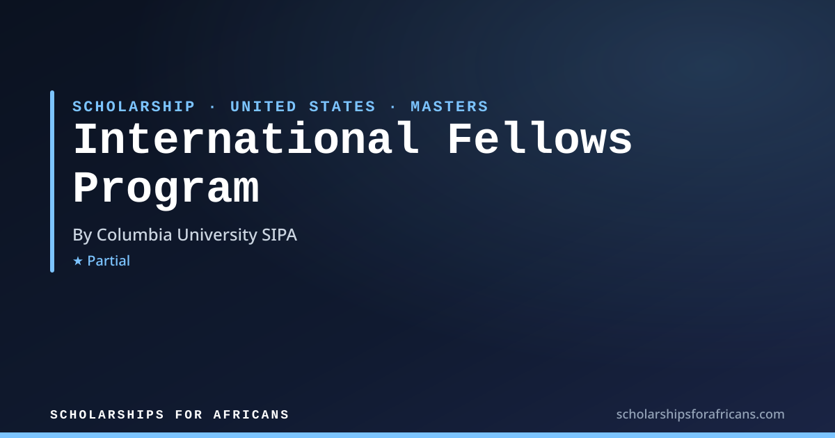 International Fellows Program — United States Masters 2026