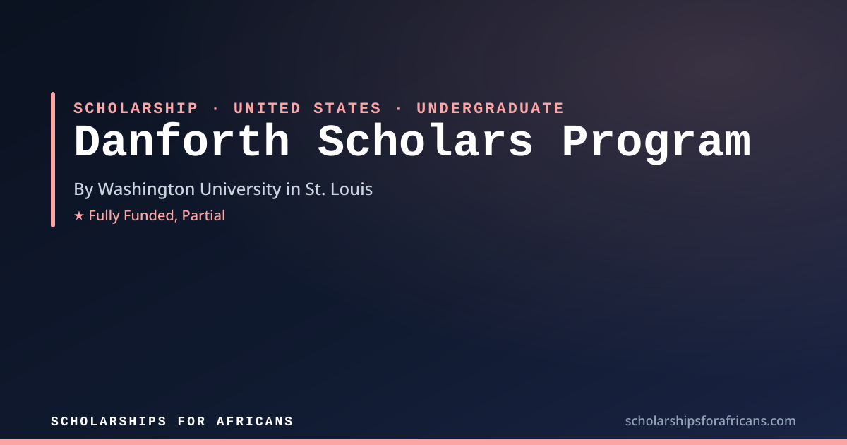 Danforth Scholars Program — United States Undergraduate 2026